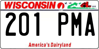 WI license plate 201PMA