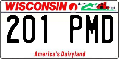 WI license plate 201PMD