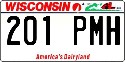 WI license plate 201PMH