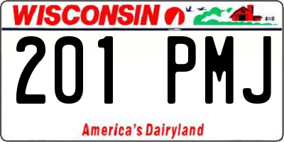 WI license plate 201PMJ