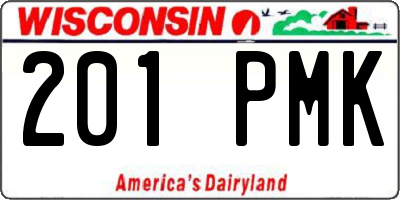 WI license plate 201PMK