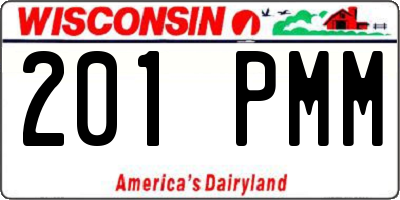 WI license plate 201PMM