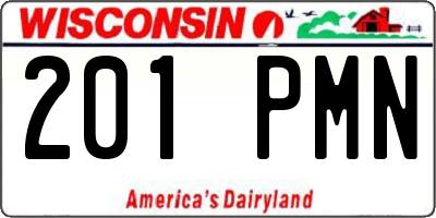 WI license plate 201PMN