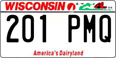 WI license plate 201PMQ