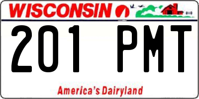 WI license plate 201PMT