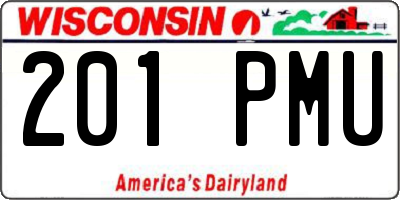 WI license plate 201PMU