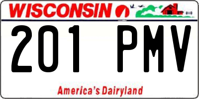WI license plate 201PMV