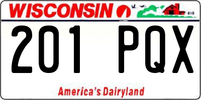 WI license plate 201PQX