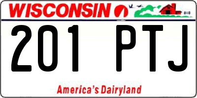WI license plate 201PTJ