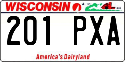 WI license plate 201PXA