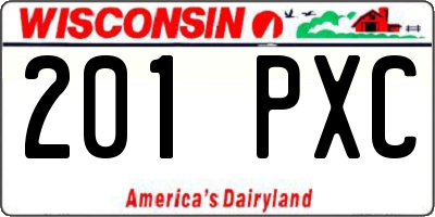 WI license plate 201PXC