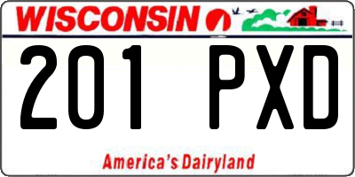 WI license plate 201PXD