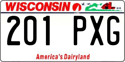 WI license plate 201PXG