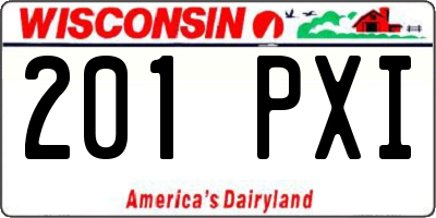 WI license plate 201PXI