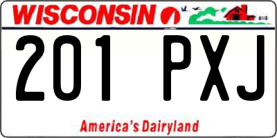 WI license plate 201PXJ