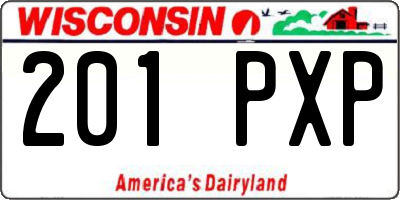 WI license plate 201PXP
