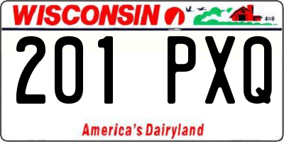 WI license plate 201PXQ