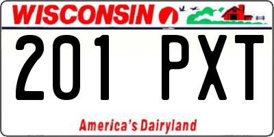 WI license plate 201PXT