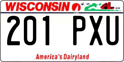 WI license plate 201PXU