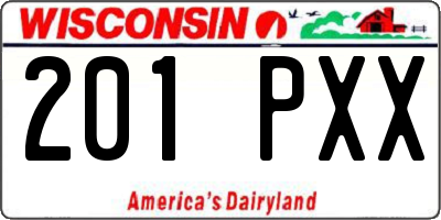 WI license plate 201PXX