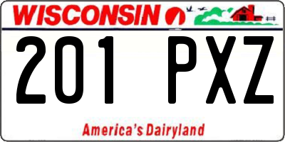 WI license plate 201PXZ