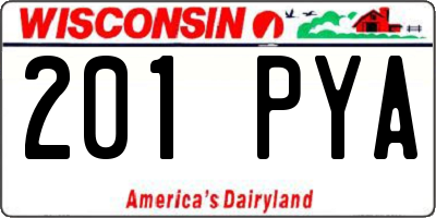 WI license plate 201PYA