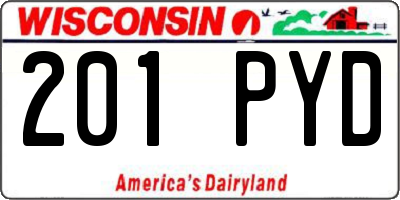 WI license plate 201PYD