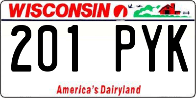 WI license plate 201PYK