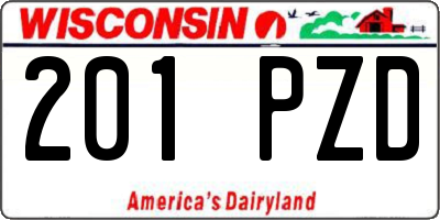 WI license plate 201PZD