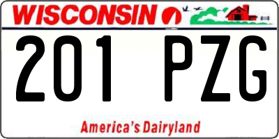 WI license plate 201PZG