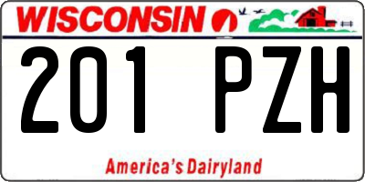 WI license plate 201PZH