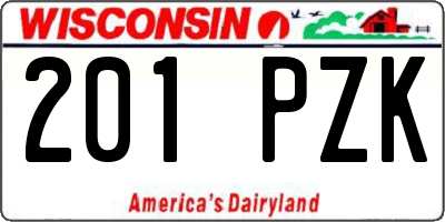 WI license plate 201PZK
