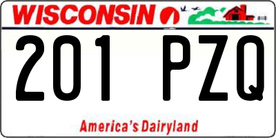 WI license plate 201PZQ
