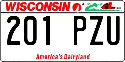 WI license plate 201PZU