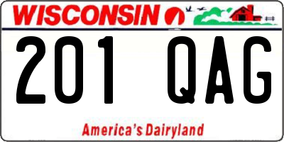 WI license plate 201QAG