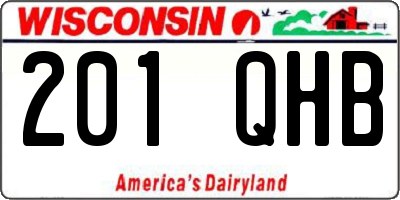 WI license plate 201QHB