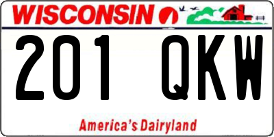 WI license plate 201QKW