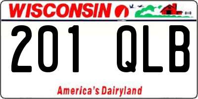 WI license plate 201QLB