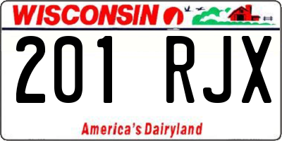 WI license plate 201RJX