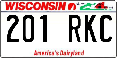WI license plate 201RKC