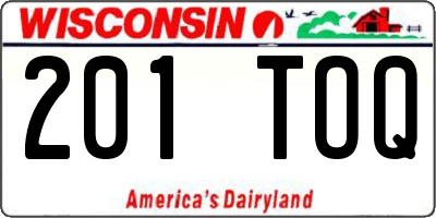 WI license plate 201TOQ
