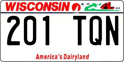 WI license plate 201TQN
