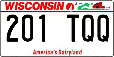 WI license plate 201TQQ