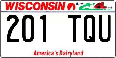 WI license plate 201TQU