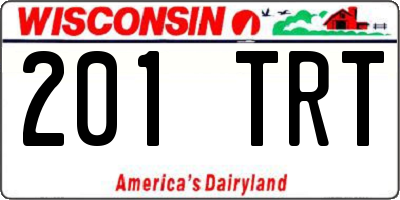 WI license plate 201TRT