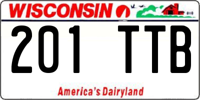 WI license plate 201TTB