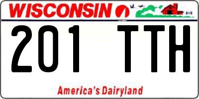 WI license plate 201TTH