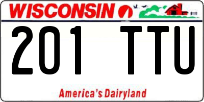 WI license plate 201TTU