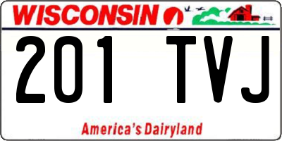 WI license plate 201TVJ