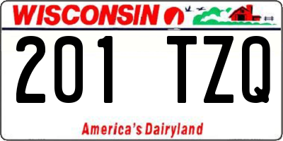 WI license plate 201TZQ